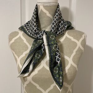 Retro Green & Orange Scarf Vtg